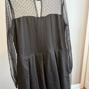 Sheer Black Long Sleeve Dress